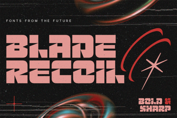Blade Recoil Font for Creative Makers