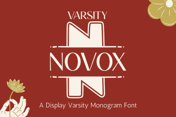 Novox Varsity Monogram Font