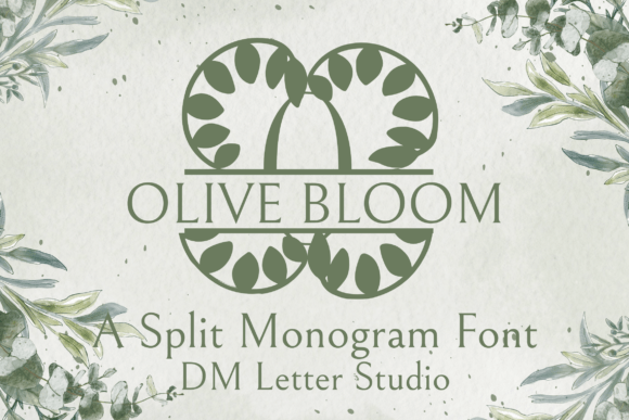 Olive Bloom Split Monogram Font