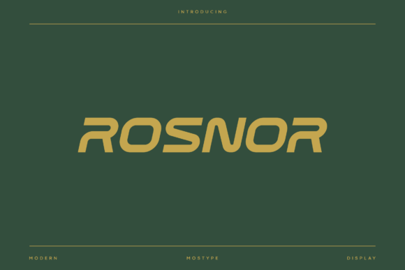 Rosnor: A Modern Display Font for Sports Branding