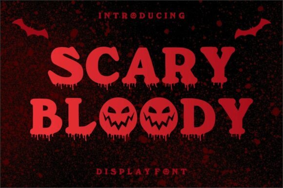 Scary Bloody Font for Halloween Design