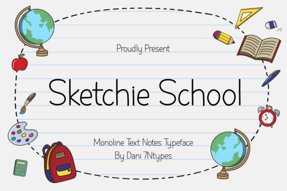 Sketchie School Font for Creative Makers