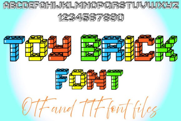 Toy Brick Font for Creative Brands