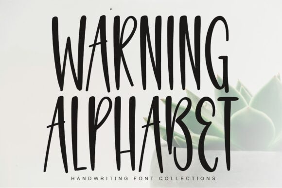 Warning Alphabet Font for Creative Projects