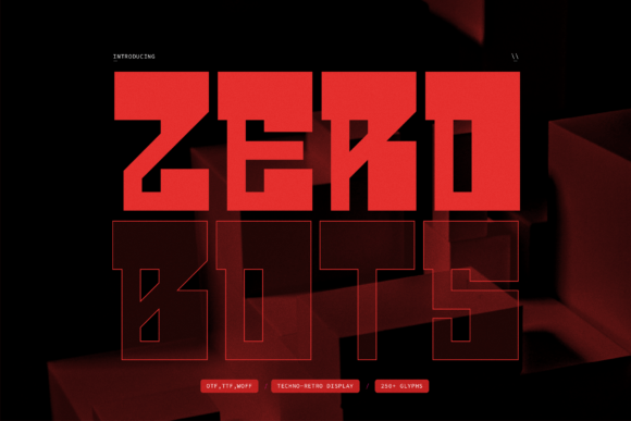 Zero Bots Font for Creative Projects
